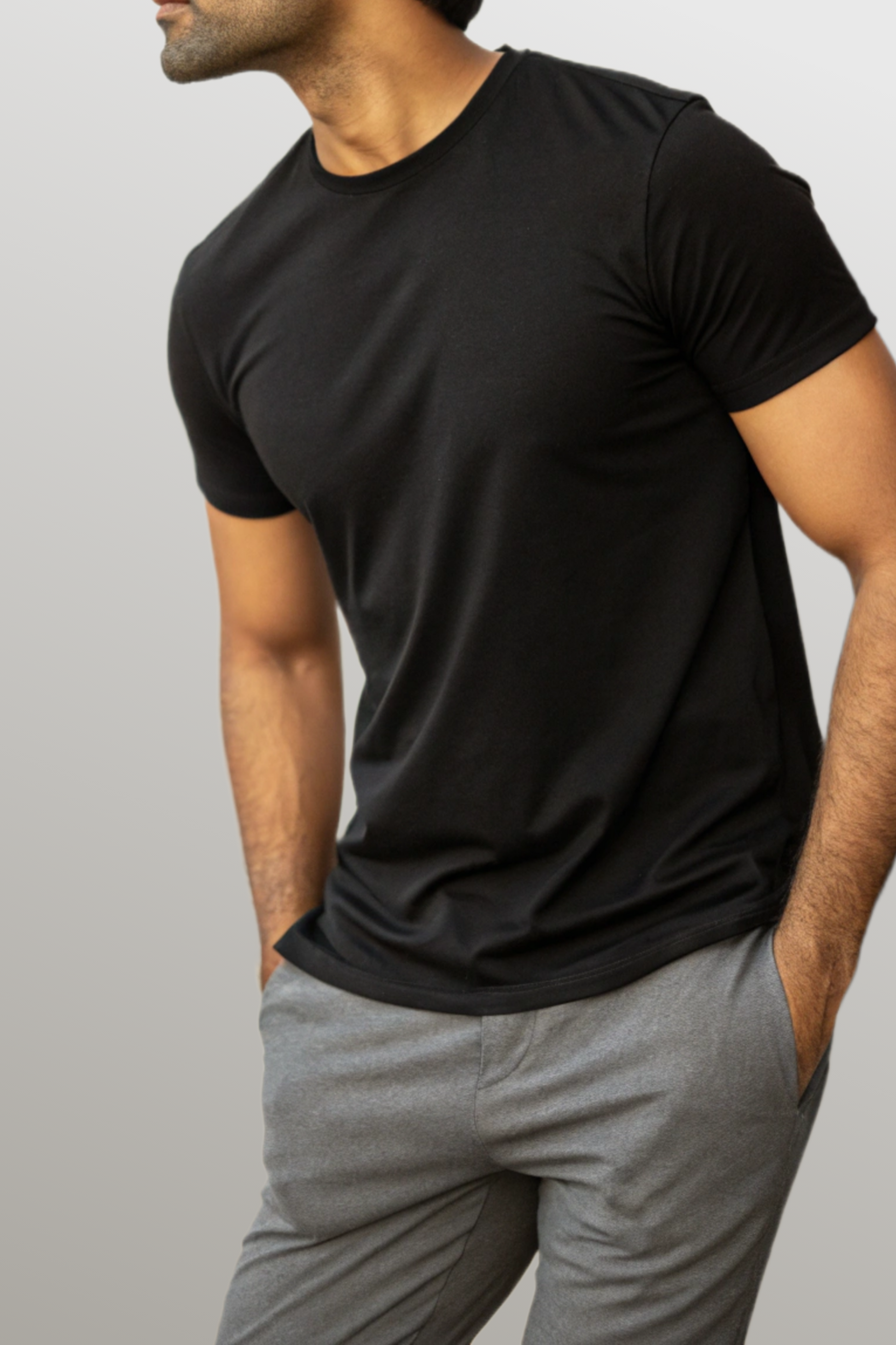 Black Half Sleeve T-Shirt
