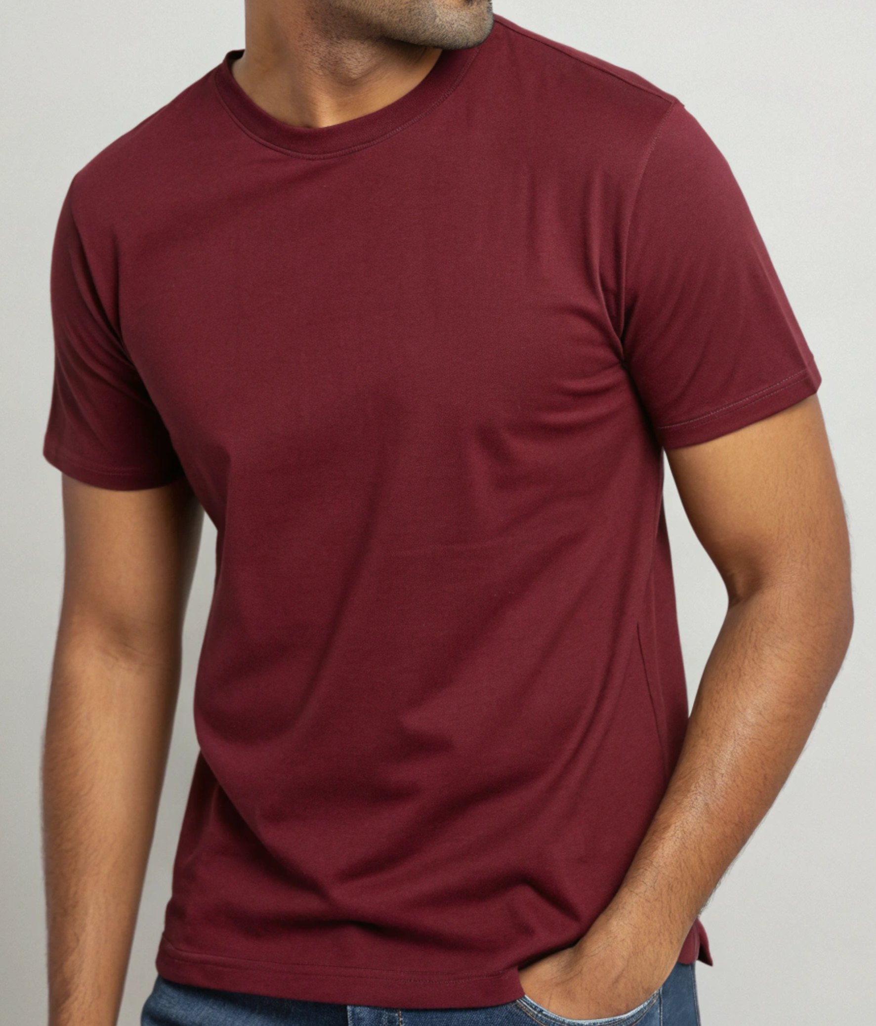 Marron Half Sleeve T-Shirt