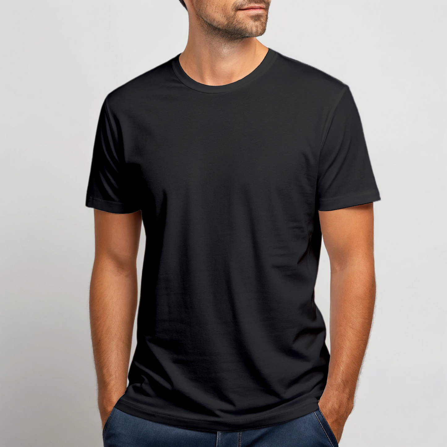 Black Half Sleeve Classic Tee - Ultra Soft