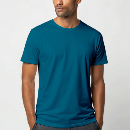 Teal Blue Half Sleeve Classic Tee - Ultra Soft