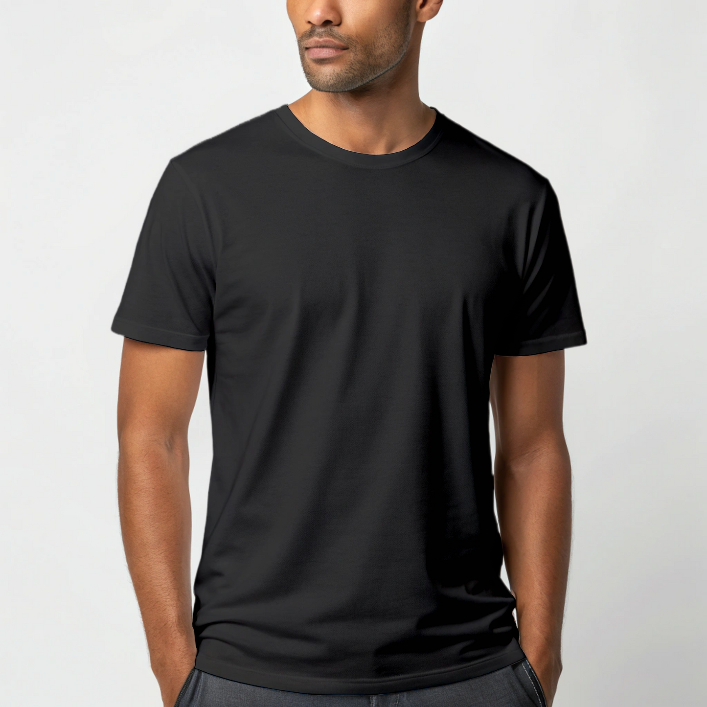 Black Half Sleeve Classic Tee - Ultra Soft