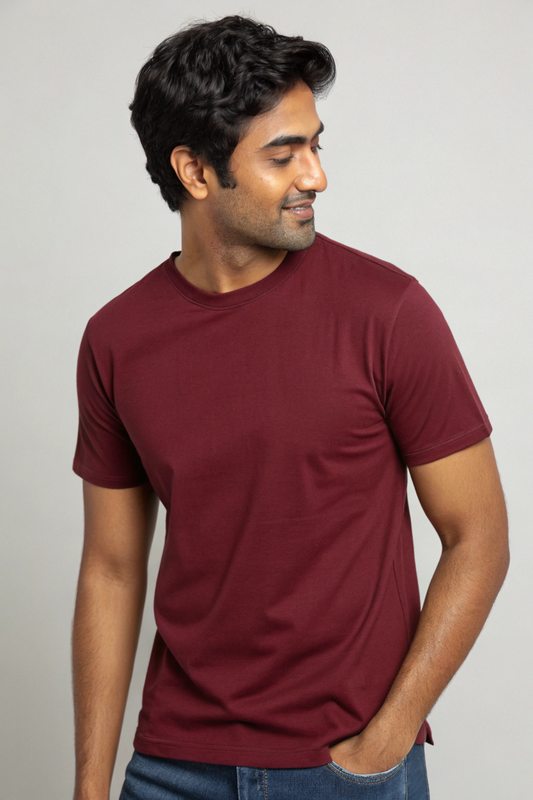 Maroon Half Sleeve Classic Tee - Ultra Soft